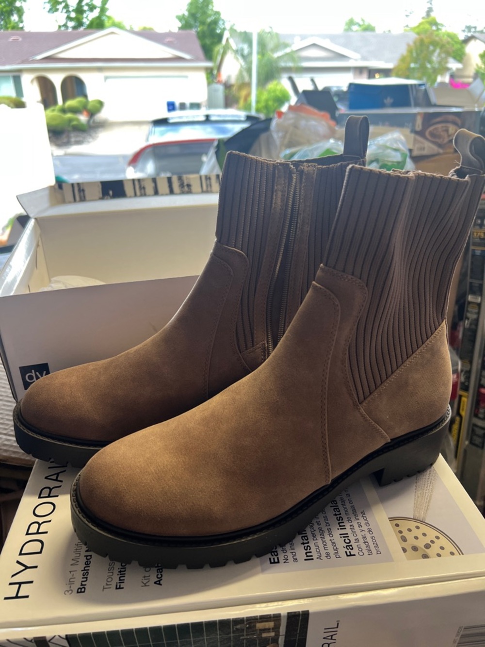 Dolce Vita Women's Taupe Suede Ankle Booties
